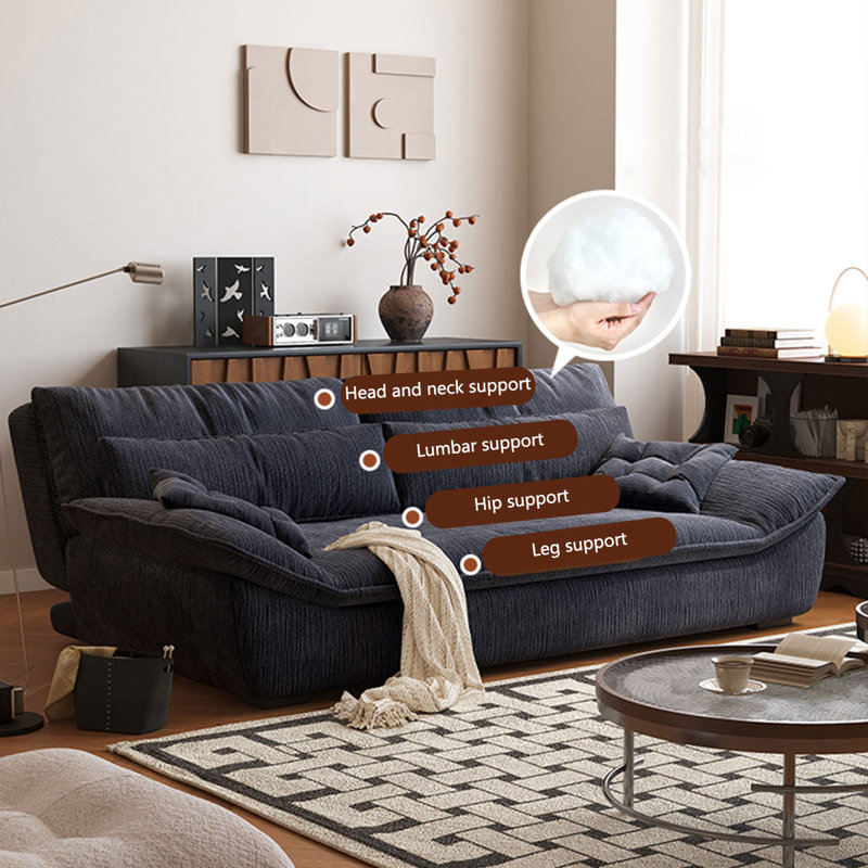 Mont Bike Solutions Loveseat Dark Blue Chenille Sleeper sofa Mont Bike Solutions Loveseat Dark Blue Chenille Sleeper sofa